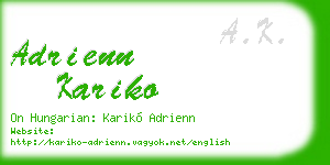 adrienn kariko business card
