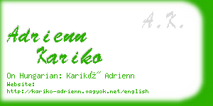 adrienn kariko business card